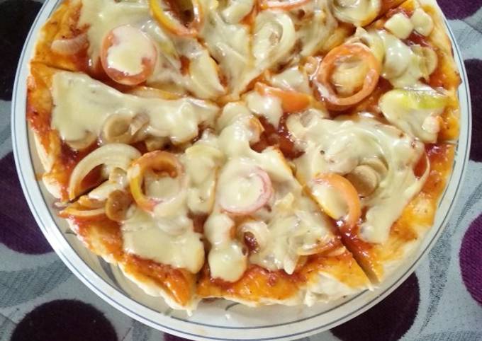 Pizza Teflon simple Enak Empuk anti gagal