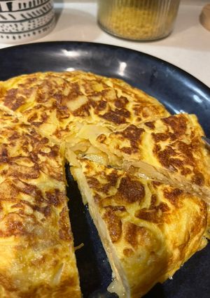 A picture of Soft Spanish Potato Omelette (Tortilla de Patatas Melosa).