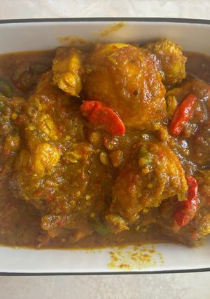 Foto resep Ayam bumbu kuning pedas tanpa santan