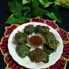 A picture of Water Spinach Fritters.