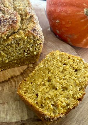 Une photo de Cake citrouille, coco et cannelle