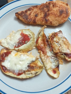 Una foto de Pizza de Berenjenas con mix de semillas