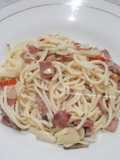 Spaghetti Ham Aglio e Olio ala Indah