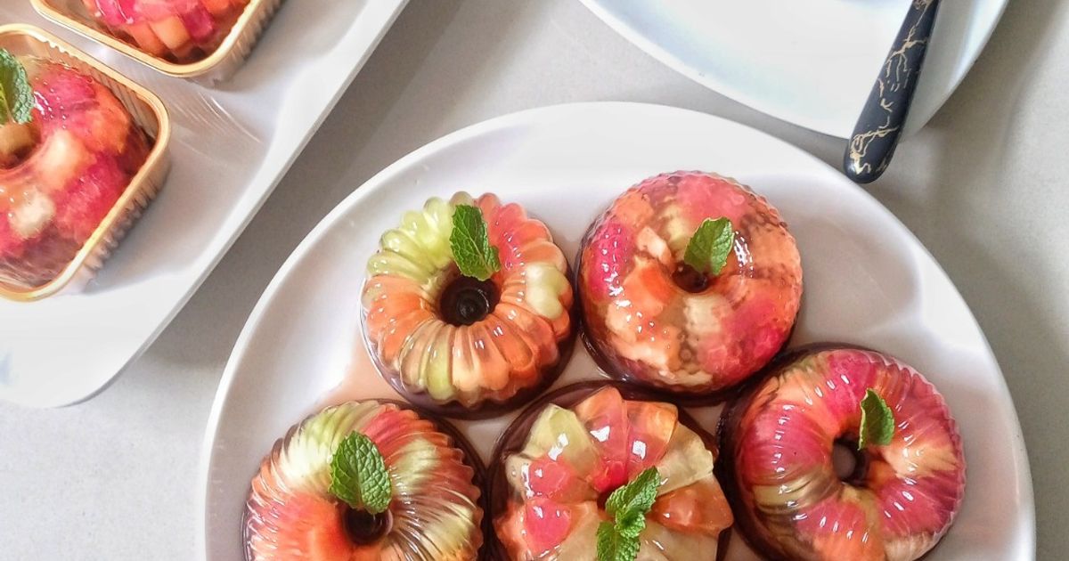 Puding Jeli Buah Cokelat