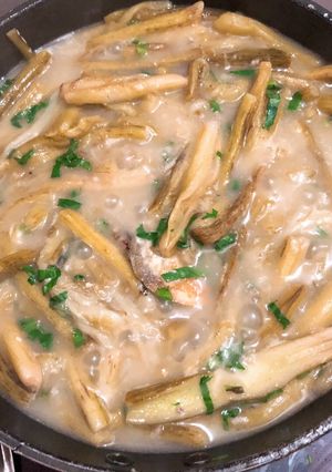 Hình của món Ngó mon nấu xương.