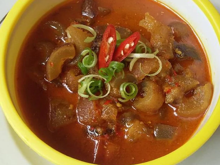 Langkah Gampang Menyiapkan Resep Gulai kikil sapi pedas 🐄🐮 yang Enak