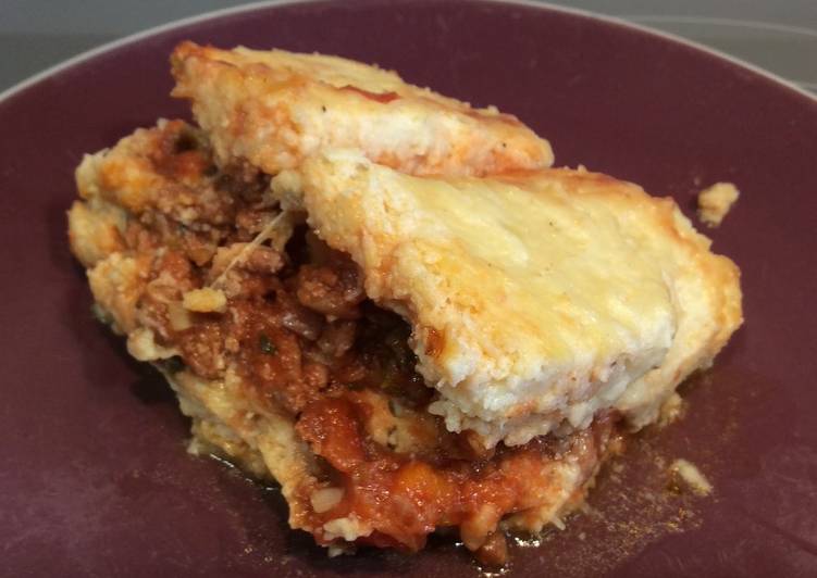 Pastel de coliflor relleno de carne picada