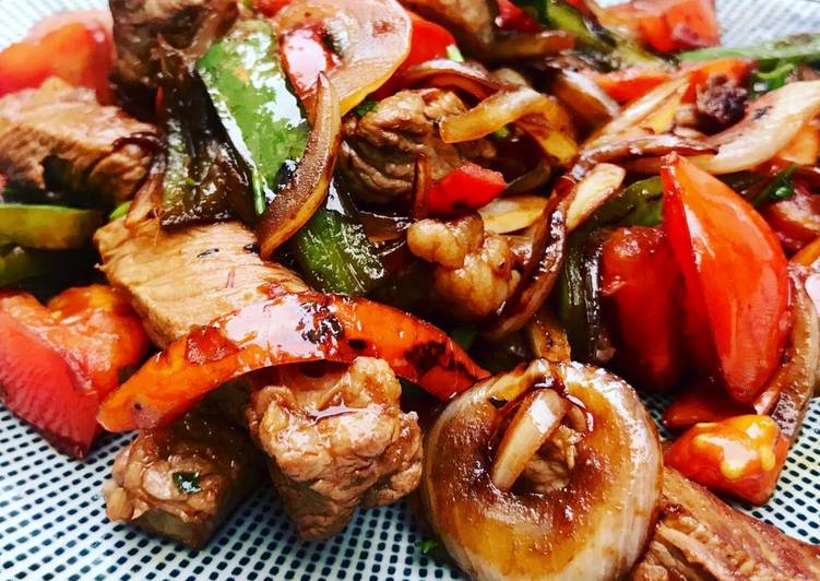 Lomo saltado con entrecot de ternera 🤪🌶🤤