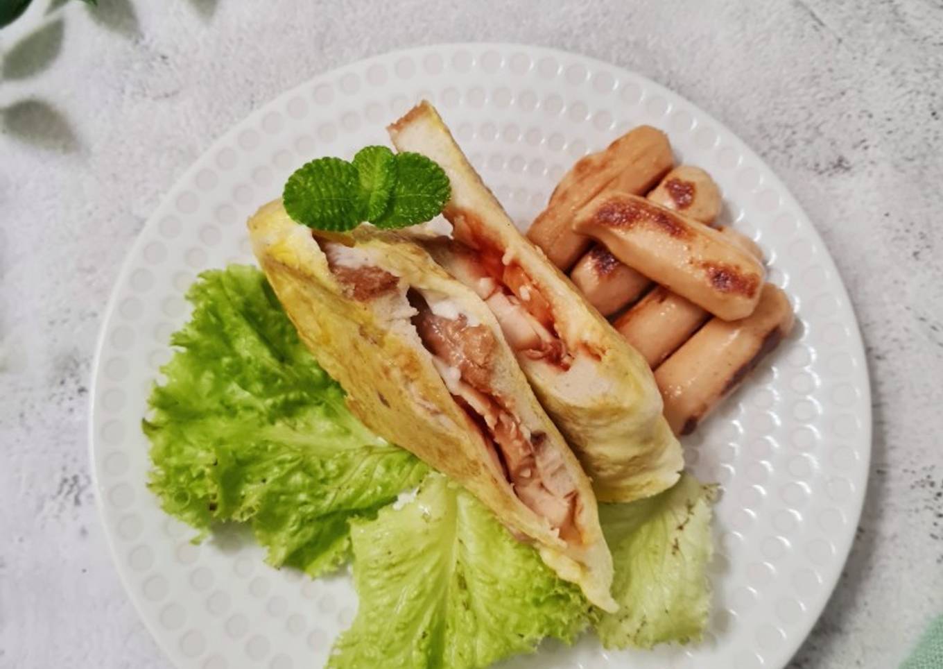 Sandwich Sosis Telur