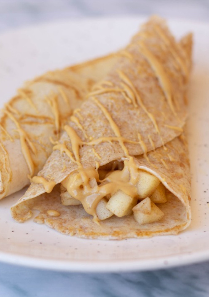 Una foto de Crêpes de manzana