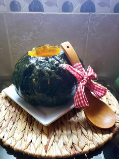 Una foto de Calabaza rellena🎃🎃🎃