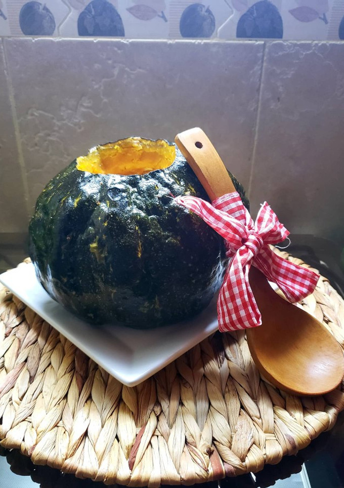 Una foto de Calabaza rellena🎃🎃🎃