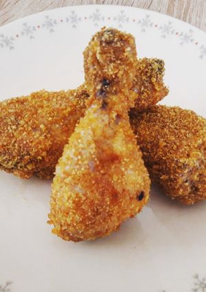 Une photo de Pilons de poulets panés aux curly