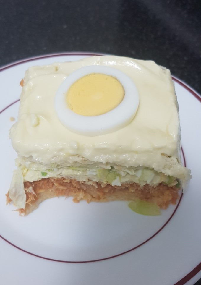 Una foto de Pastel de pan de molde