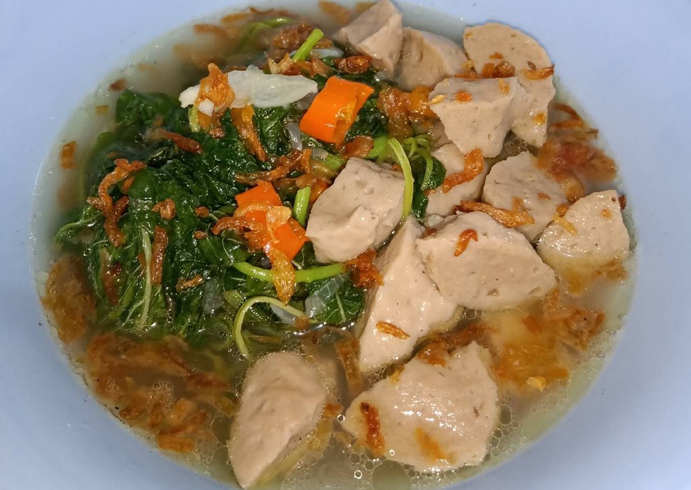 Sayur Bayam + Bakso