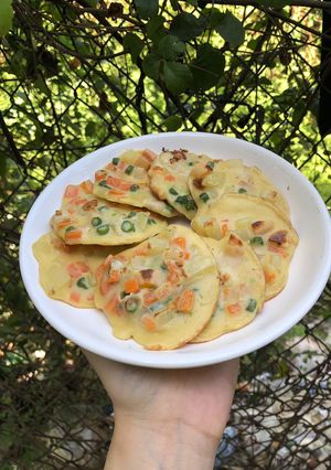 Hình của món Bánh xèo rau củ.