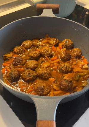صورة لوصفة كرات اللحم بالبطاطس والجزر