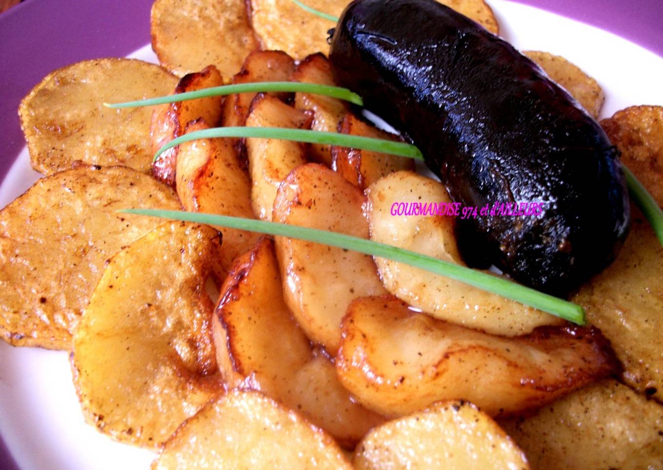 Boudin Noir Créole aux 2 🍏🥔 (pomme golden & pomme de terre),