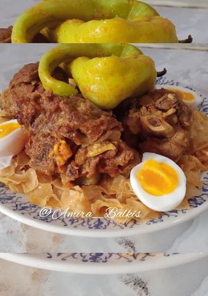 صورة لوصفة ثريدة باللحم 🥩بطريقتي طبعا