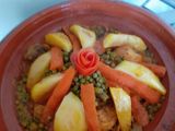 طاجين الخضر والدجاج