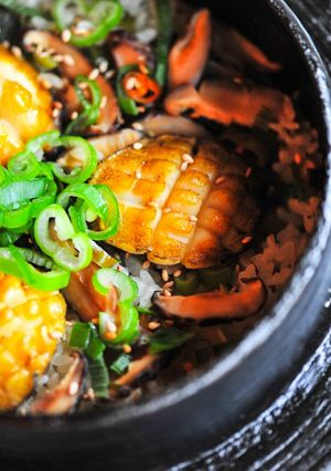 韓式鮑魚蓋飯 的食譜成品照片