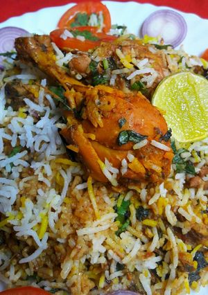 A picture of Hydrabadi Chicken Dum Biryani.