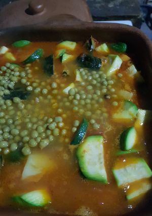Una foto de Cazuela de verduras, apto vegano