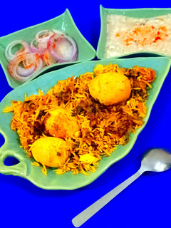 A picture of Egg Biryani.