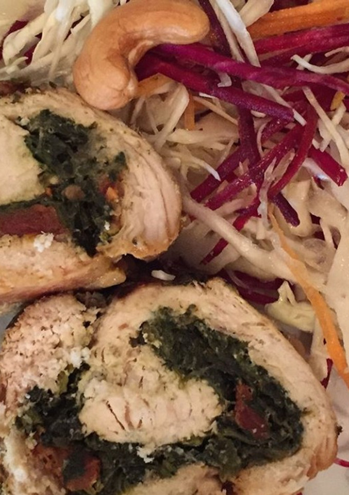 Una foto de Pechugas de Pollo Rellenas