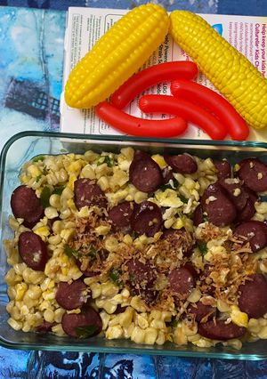 Foto resep Tumis orak arik 🌽🥚 Sosis simple