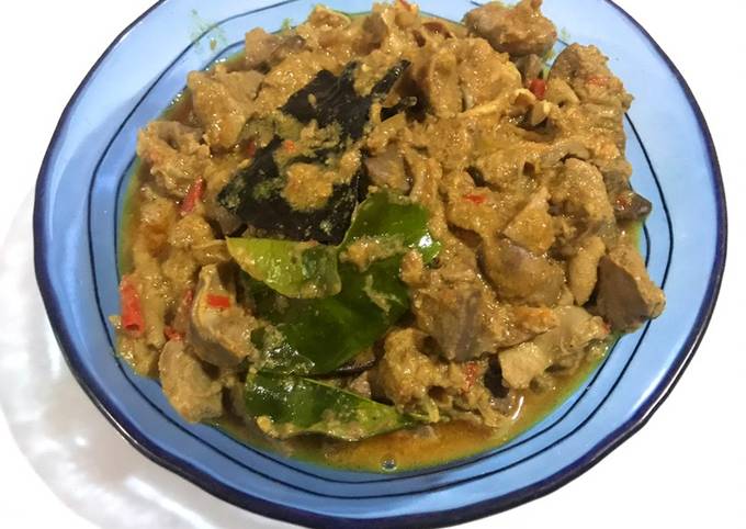 Resep Ati ampela bumbu kuning Anti Gagal