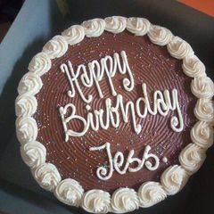 A picture of Chocolate and vanilla buttercream icing.