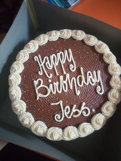 A picture of Chocolate and vanilla buttercream icing.