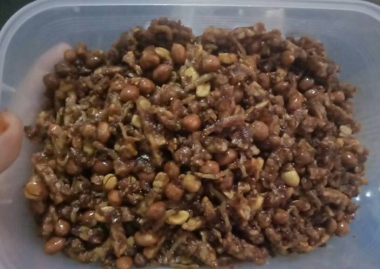 Sambal tempe teri kacang kering