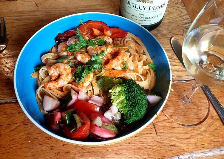 Simple Way to Make Any-night-of-the-week Fried shrimp and fettuccine