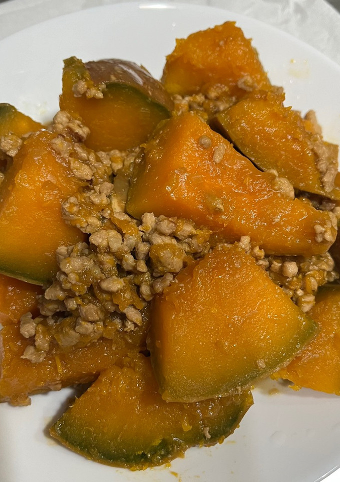 燒南瓜/絞肉【快速家常菜】 的食譜成品照片
