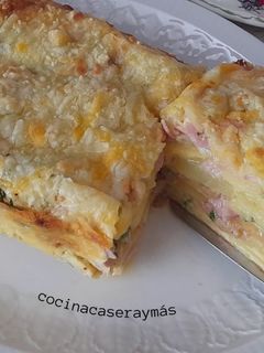 Una foto de Pastel de patata con jamón cocido