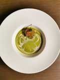 Matcha teás alma velouté / leves