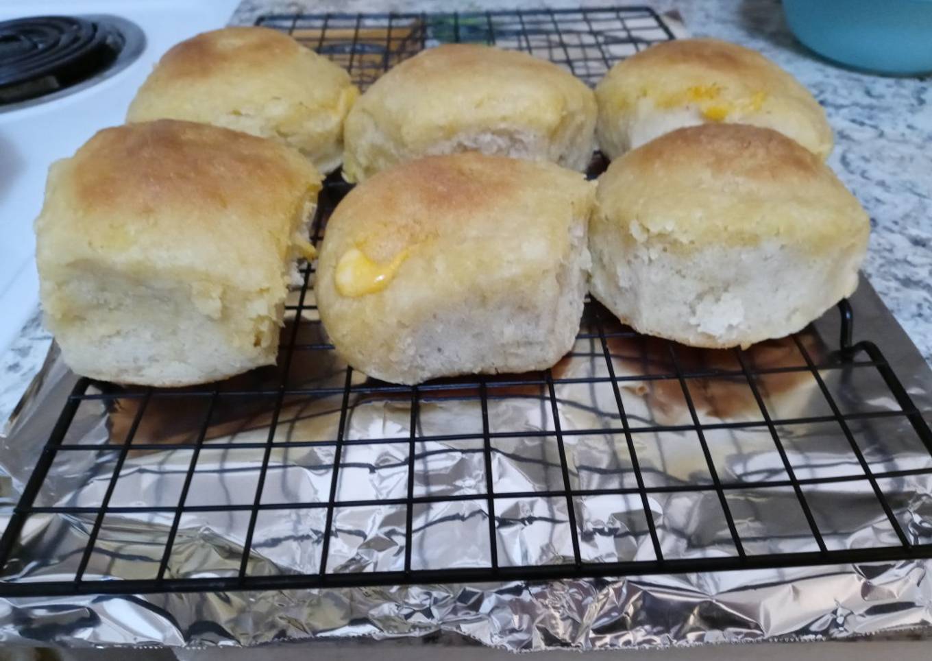 North Carolina style cheese stuffed biscuits