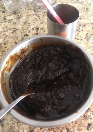 Una foto de Postre de zapote negro
