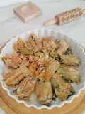 Fiori di zucca al forno ripieni di zucchine