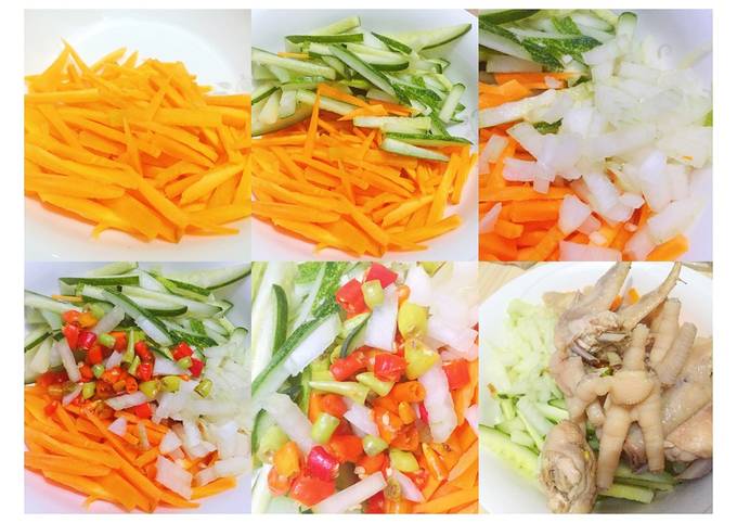 Wajib coba! Bagaimana cara bikin Acar ceker (pas dibuat cemilan)  sesuai selera