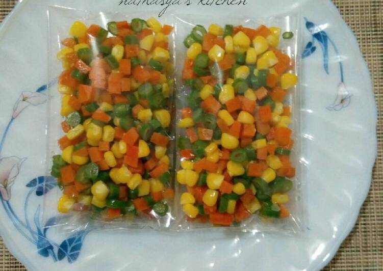 Langkah Mudah untuk Membuat #1. Frozen Mix Vegetables yang Bikin Ngiler