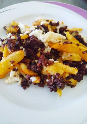 Una foto de Revuelto de morcilla 👌🤤