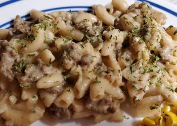 Popular Cuisine Cheeseburger Macaroni Skillet Delicious Steady