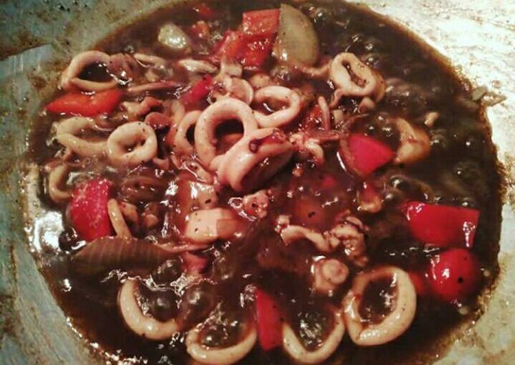 Resep Cumi lada hitam, Bisa Manjain Lidah
