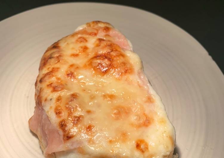 Steps to Make Ultimate Croque monsieur with cardamon béchamel