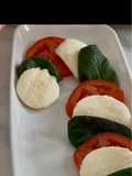 Candy Cane Caprese Salad