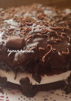 صورة لوصفة كيكه الشوكولاته بدون بيض