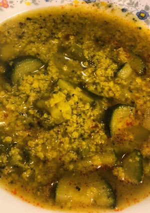 A picture of Millet Soup with Vegetables.